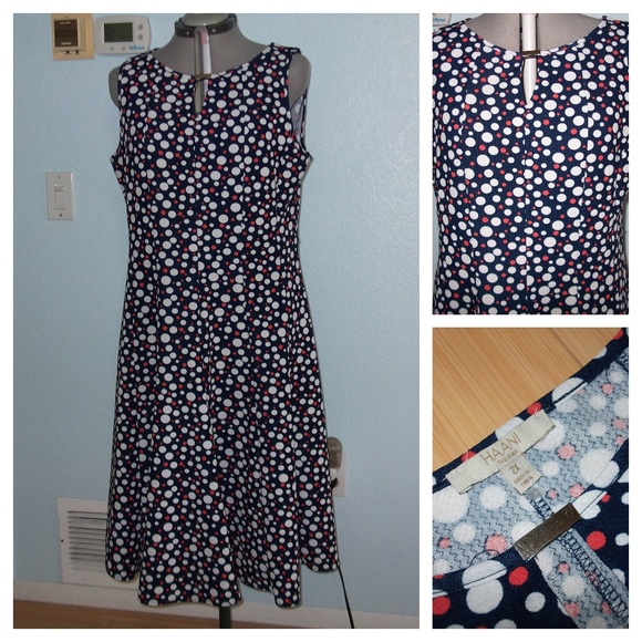 Haani Dresses & Skirts - Haani Plus Size 2X Polka Dot Dress Fit and Flair